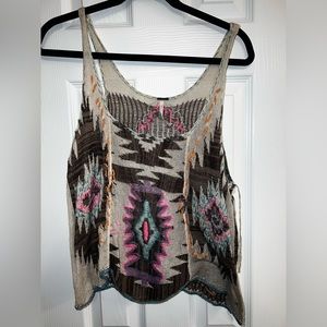 Free people multi colored knit tank